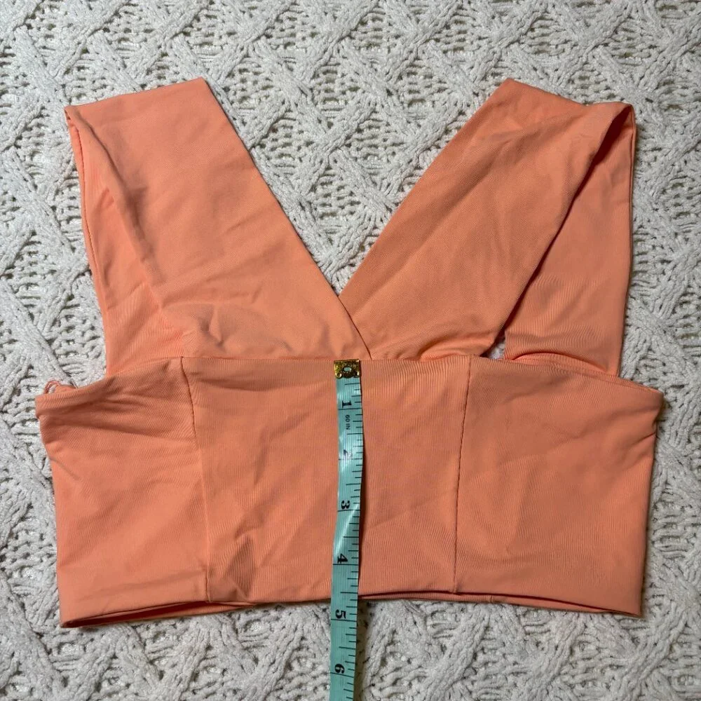 L*Space Parker Swim Top‎ – Orange Stretch Nylon Spandex – Women’s S - NWOT